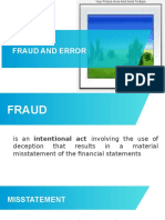 Fraud and Error