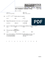 (Single Correct Choice Type) (6 × 3 18) Class:XIII Time: Min. M.M.: DPP. NO.