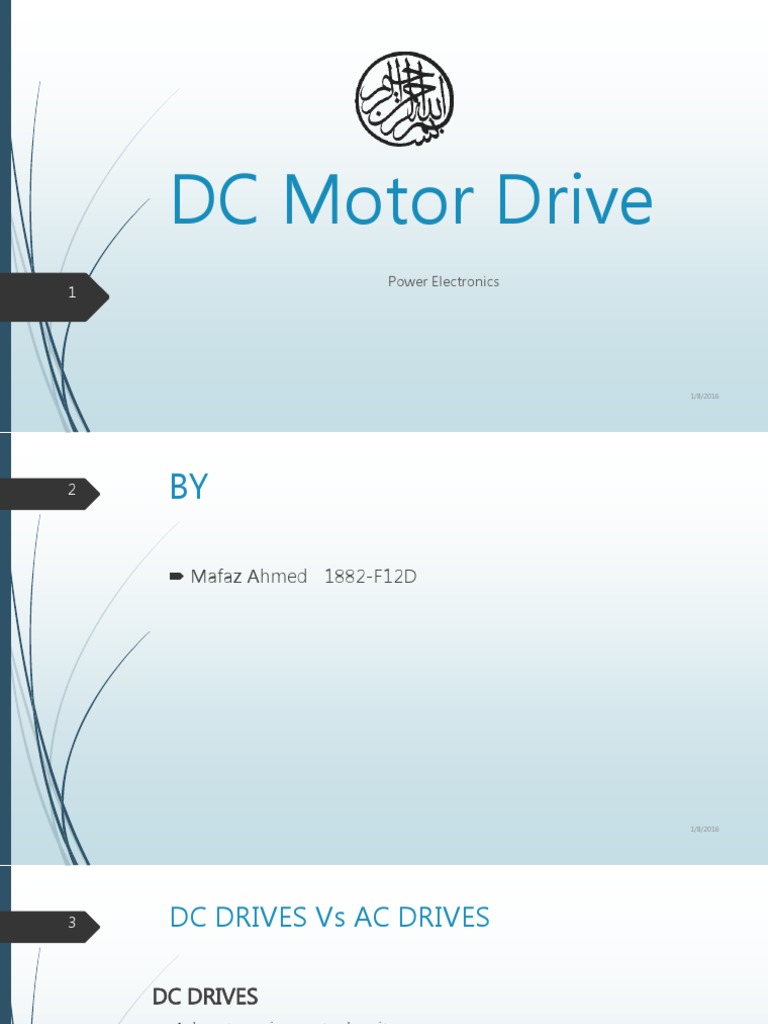 DC Motor Drive Fundamentals | PDF | Electric Motor | Direct Current