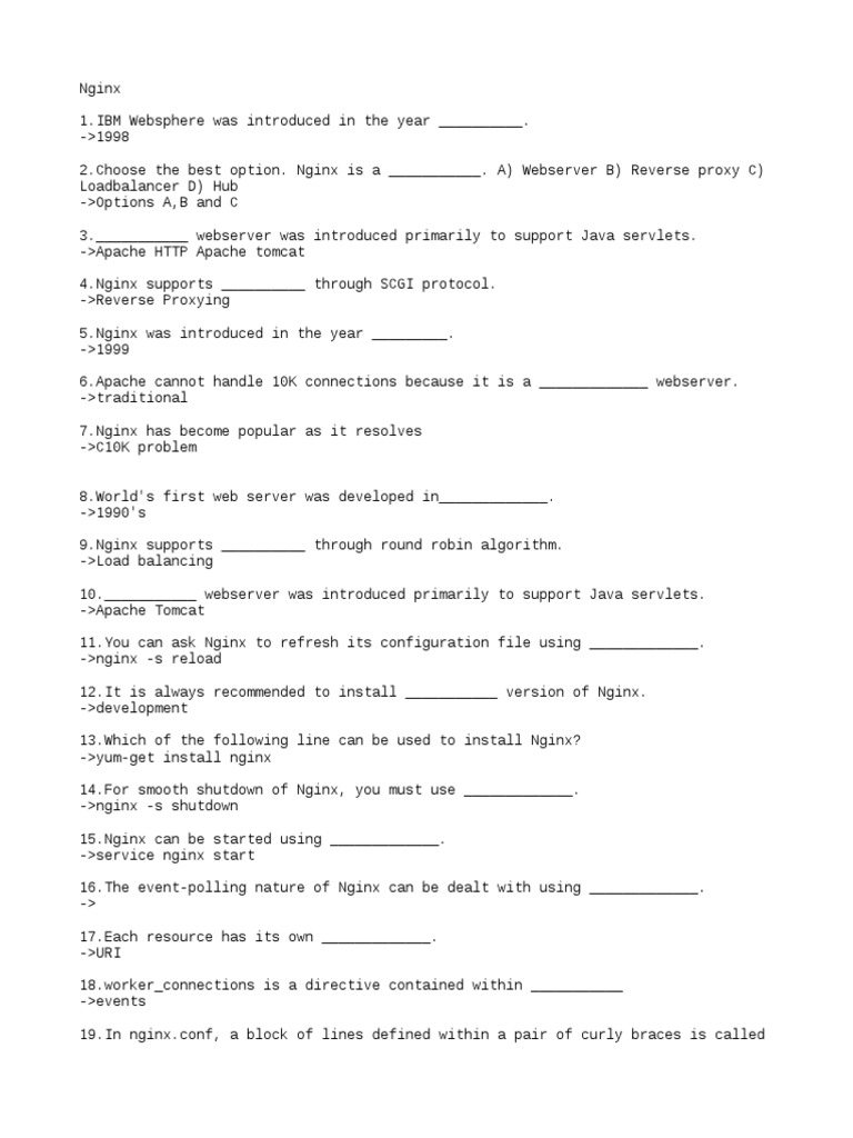 Nginx: C10K and Load Balancing Insights | PDF