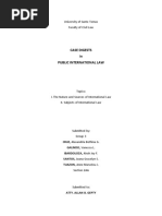 Case Digests in Public International Law: University of Santo Tomas Faculty of Civil Law