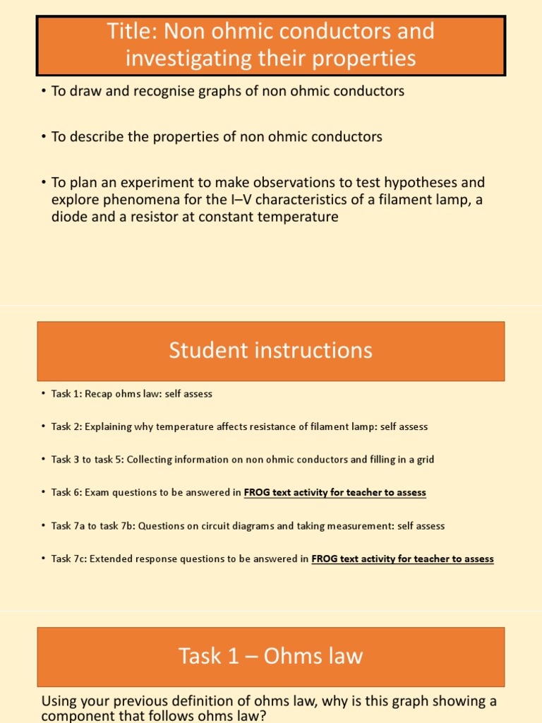 Title Non Ohmic Conductors and Investigating Their Properties PDF