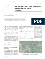 Ballano Et Al 2008 - Conservación Del Yacimiento de Icnitas de Dinosaurio de El Pozo