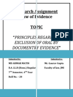 Exclusion of Oral by Documentary Evidence