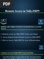 Remote Access in Tally ERP 9