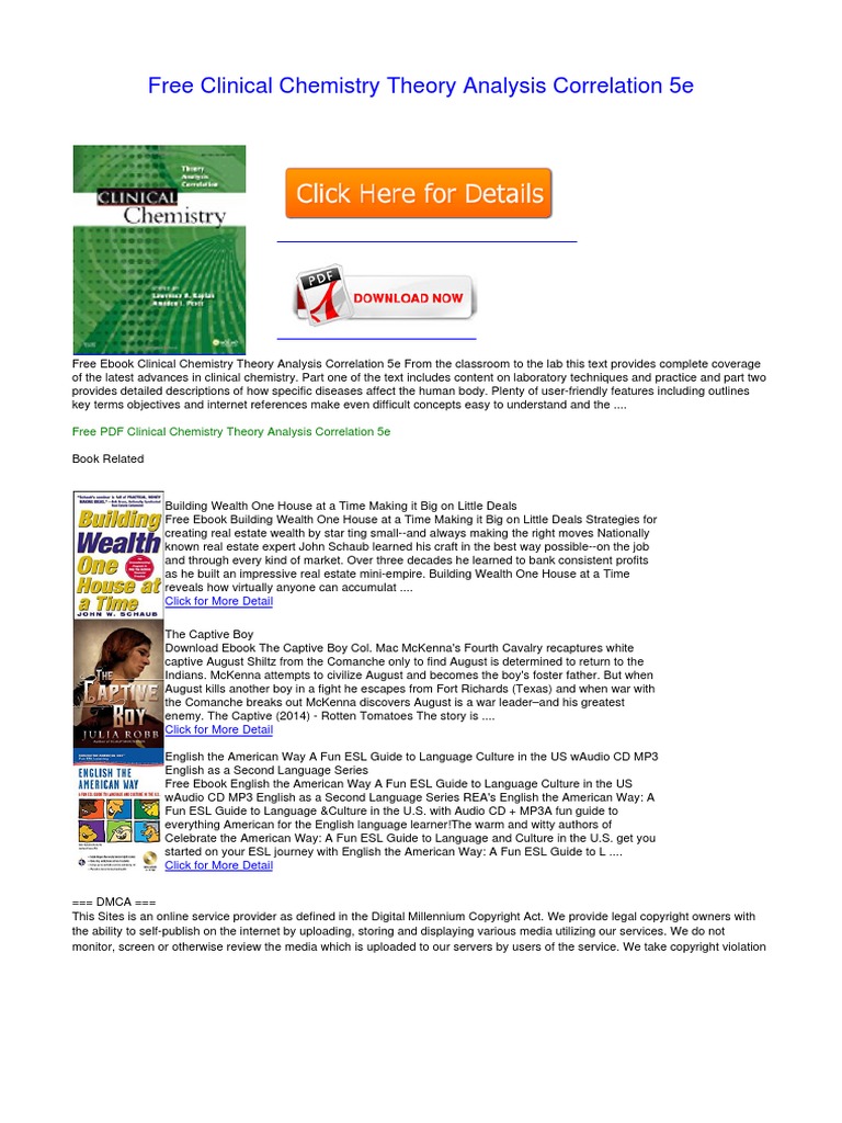 CLINICAL CHEMISTRY THEORY ANALYSIS CORRELATION PDF intelligence overview