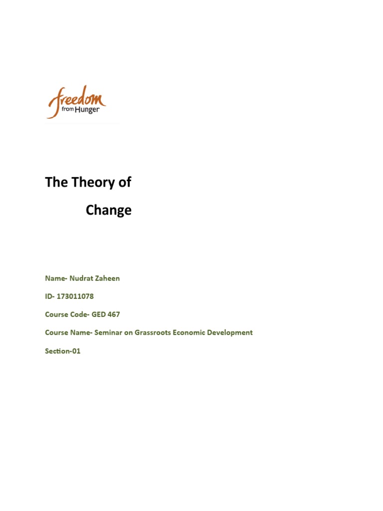 Theory of Change in Grassroots Development | PDF | Poverty | Poverty ...