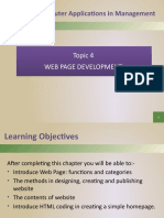 STID1103 Computer Applications in Management: Topic 4 Web Page Development