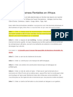 80 Idées de Business Rentables en Afrique