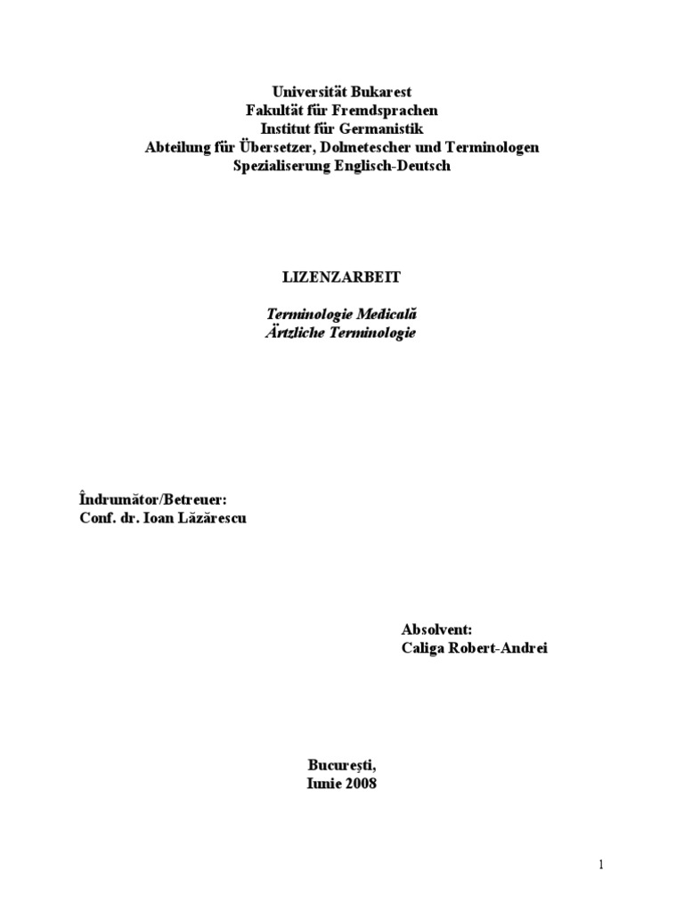Lizenzarbeit Termeni Medicali Pdf
