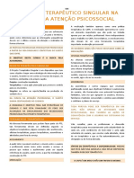 RESUMO - O PROJETO TERAPÊUTICO SINGULAR NA CLÍNICA DA ATENÇÃO PSICOSSOCIAL