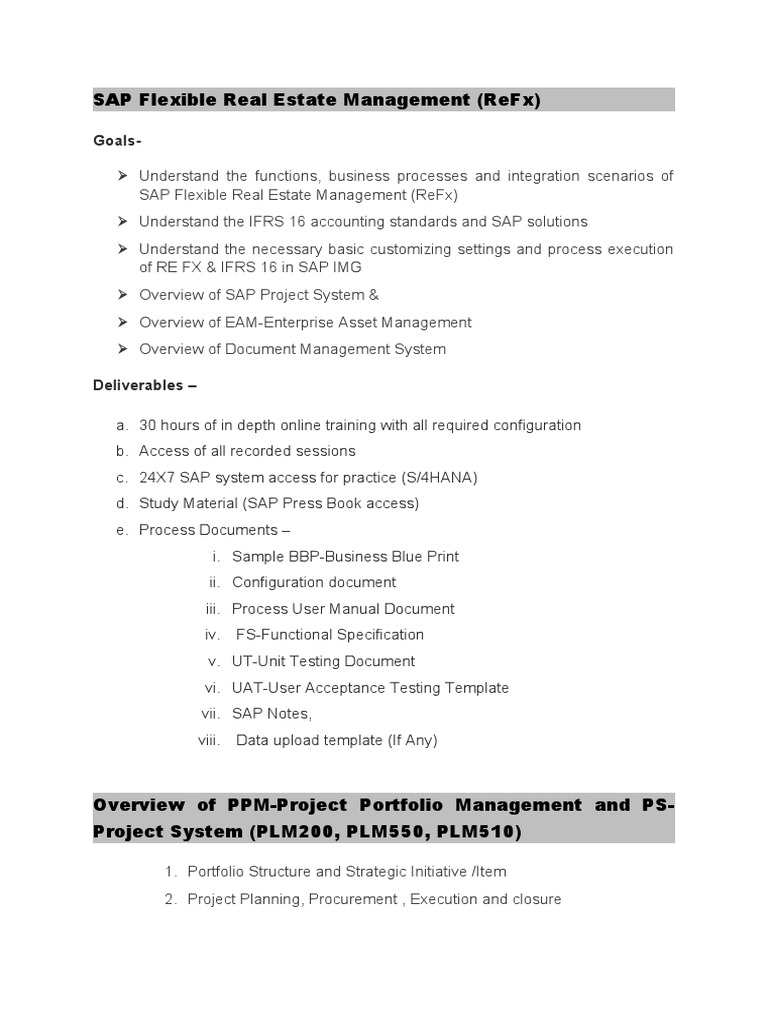 A Comprehensive Guide to SAP Flexible Real Estate Management (ReFx