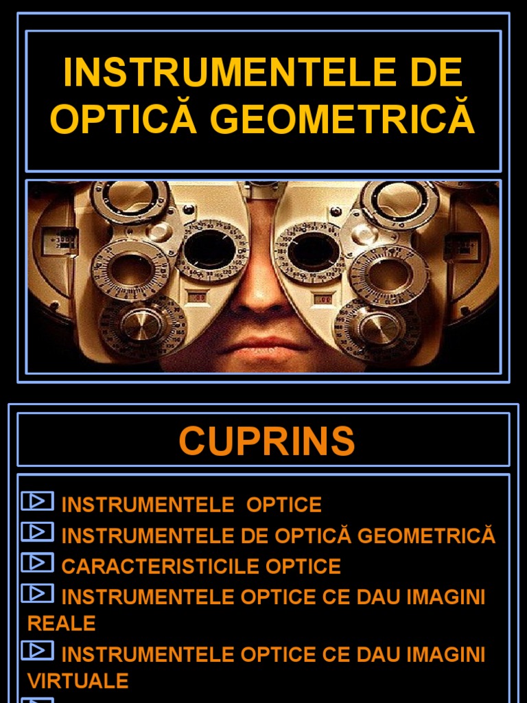 Instrumentele Optice | PDF