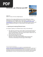 Wireshark Lab: Ethernet and ARP