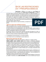 Toc. Teoría de Las Restricciones: Definición Y Principios Básicos