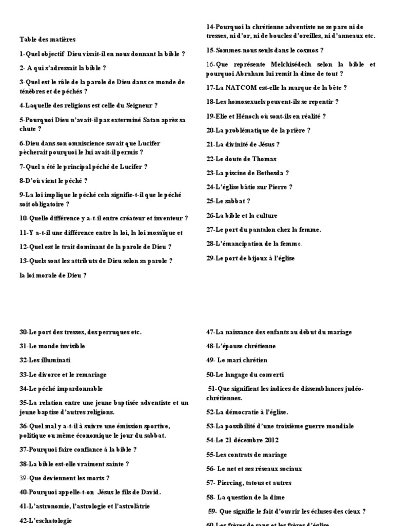 Débats sur la Bible et la foi chrétienne | PDF | Dieu | Moïse