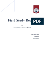 Field Study Report: Caterspoint Food & Beverages Pvt. LTD