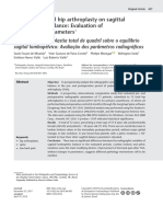 In Uence of Total Hip Arthroplasty On Sagittal Lumbar-Pelvic Balance: Evaluation of Radiographic Parameters