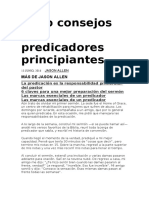 Ocho Consejos para Predicadores Principiantes