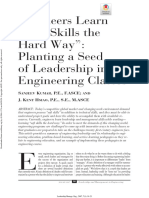 Engineers Learn "Soft Skills The Hard Way": Planting A Seed of Leadership in Engineering Classes