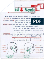 Anatomy - Hand Notes-Topic - Head Neck PDF