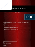 Disposition de Titre