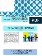 Desarrollo Humano, Cambio Social, Bienestar y