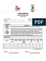 College of Engineering: Design Project Evaluation Rubric