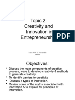 Topic 2: Creativity and Innovation in Entrepreneurship: Assoc. Prof. Dr. Norashidah Hashim