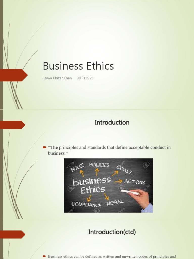 Business Ethics PPT 1 PDF | PDF | Business Ethics | Business