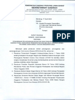 SE SEKDA JABAR - Penundaan Pelaksanaan Kegiatan APBD TA 2020 PDF