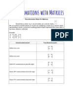 Transformations With Matrices: Transformation Rules For Matrices