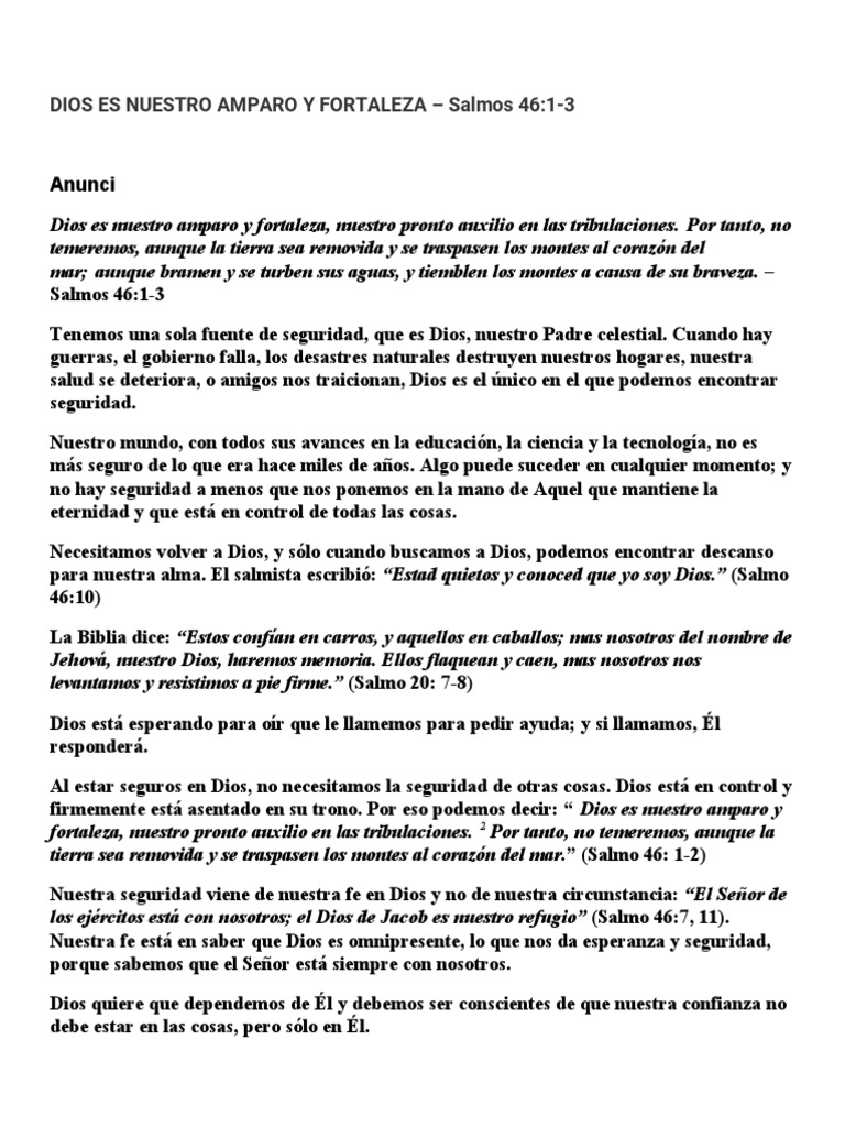 Salmos 46 | PDF | Salmos | Religión y creencia