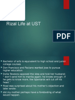 Rizal Life at UST