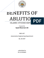 Benefits of Ablution: Islamic Studies Report