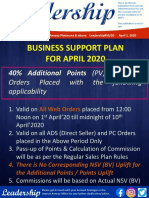 Business Support Plan For April 2020: Leadership