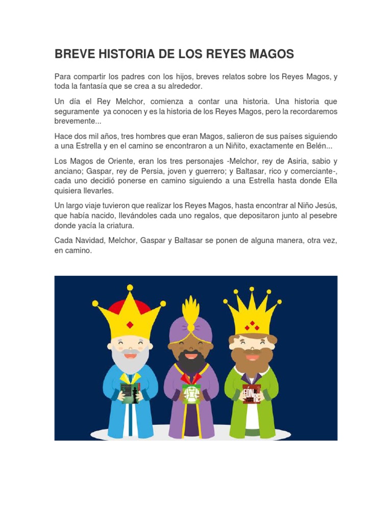 Dias De Reyes Magos Pdf Breve Historia de Los Reyes Magos PDF | PDF