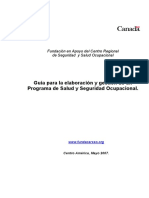 Guia Fundacersso2007 (GUIA PARA LA ELABORACION Y GESTION DE UN PROGRAMA DE SALUD Y SEGURIDAD OCUPACIONAL)