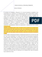 Agenda Seminario, Perspéctivas Pedagógicas