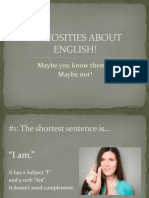 Curiosities About English!: Maybe You Know Them Maybe Not!