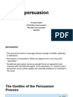 Persuasion: M Adnan Khalid M Phil Mass Communication MSC Mass Communication Bed (Pu)