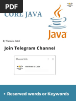 Core Java Keywords