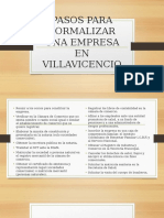 Pasos para Formalizar Una Empresa en Villavicencio