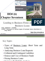 HO# (6) Chapter Seventeen: Lending To Business Firms and Pricing Business Loans