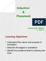 Induction & Placement: Course Code: HRM101 L: 10 & 11