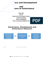 Governance and Development and Measures of Governance