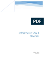 Employment Law & Relation: Student Name