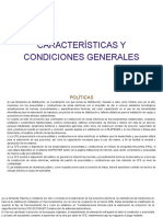 CARACTERÍSTICAS Y CONDICIONES GENERALES (1)