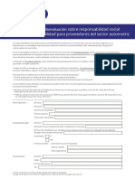 Cuestionario de Autoevaluación Sobre Responsabilidad Social Corporativa y Sostenibilidad para Proveedores Del Sector Automotriz