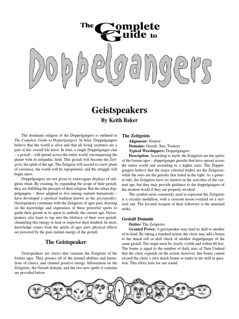 The Complete Guide To Dopplegangers | PDF
